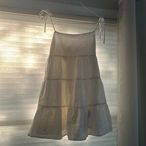 White linen Abercrombie and Fitch dress